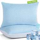 SUPA MODERN Shredded Memory Foam Pillows Queen Size Set of 2, Cooling Bed Pillow for Sleeping for Hot Sleepers, Adjustable Pilllows for Side Back and Stomach Sleepers, Neck & Shoulder Comfort Support