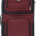 Travel Select Amsterdam Softside Expandable Luggage with Rolling Wheels, Red, 8-Piece Set (15/21/25/29) with Packing Cubes