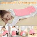 Deepsoon Heating Pad,Electric Heating Pads for Back,Neck,Moist Heating Pad for Abdomen Shoulder Knee Legs,Dry/Moist Heat&Auto Shut Off,Mother's Day Birthday for Men and Women,BabyPink,24x12 Inch