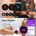 Smart Watch for Men Built-in GPS with Map(Answer/Make Call/Text), 1.46" AI Smartwatch for Android Phones/iPhone, 100+ Sport Mode Fitness Tracker with Health/Sleep Monitor, Compass/Barometer(2 Straps)