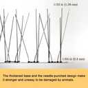 OFFO Bird Spikes with Stainless Steel Base, Durable Bird Spikes Arrow Pigeon Spikes Fence Kit for Keeping Small Bird, Crows and Woodpeckers Away, Covers 25 Feet(7.6m)