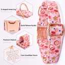 Faygarsle Pink Dog Collar Christmas Design with Bow Metal Buckle Santa Claus Snowflake Candy Pattern for Small Medium Large Dogs Bowtie Fancy Collar Cute Stylish Girl Christmas Dog Collar L