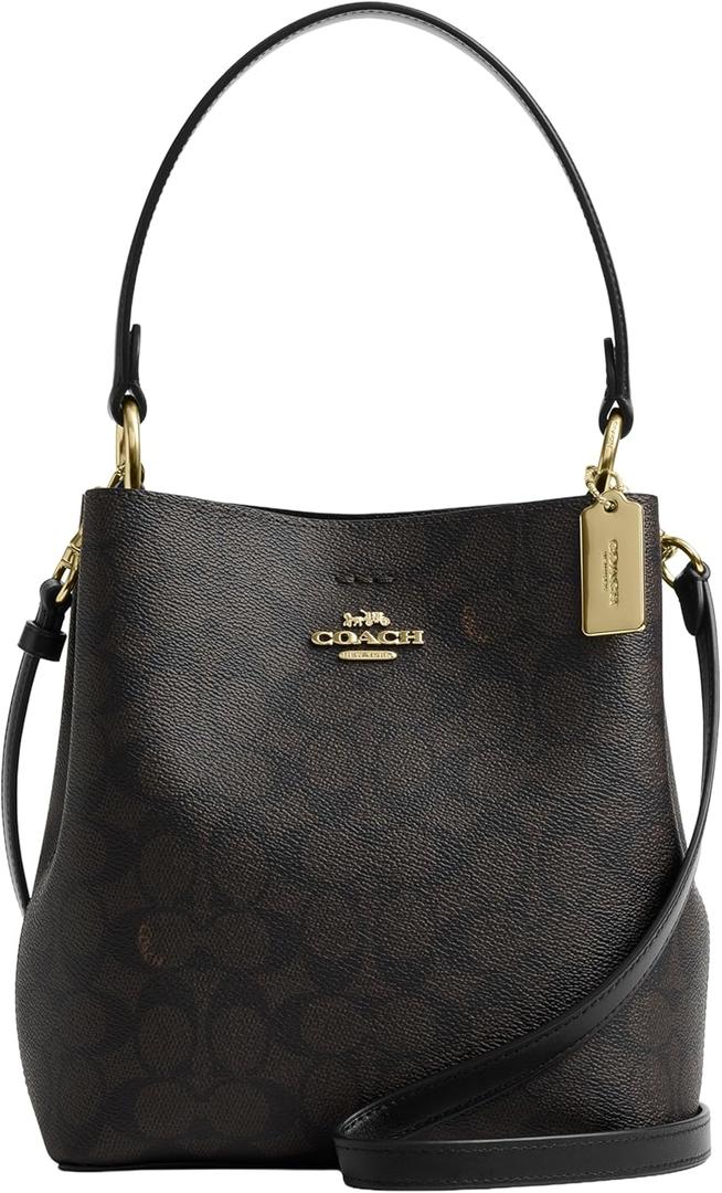 COACH womens Small Town Bucket (One Size, Walnut Black)