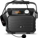 WinBridge Wireless Voice Amplifier for Teachers, 30W Portable PA System with UHF Headset Microphone & Bluetooth Speaker, for Classroom, Fitness Instructors, Public Speaking, TWS, FM, Recording, H5