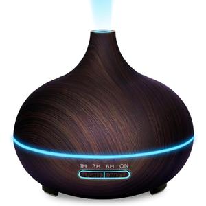 Diffusers for Essential Oils Large Room, 550ml Essential Oil Diffusers with Remote Control, Ultrasonic Oil Diffuser with Timer, 7 Colors Light for Bedroom (Deep)
