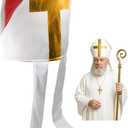 Nicky Bigs Novelties Adult Bishop Hat - Cardinal Priest Pope Hats - Saint Mitre Halloween Costume Accessory (Multi-color)