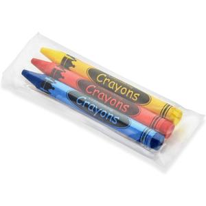 CrayonKing 100 Sets of 3-Packs in Cello (300 Bulk Crayons) – Restaurants, Classrooms, Parties & Events – Kid-Safe, Pre-Packaged, Assorted Colors Non-Toxic Crayons