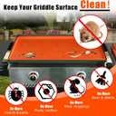 Utheer 28 Inch Silicone Griddle & Spatula Mat for Blackstone Griddle, Heavy Duty Food Grade Silicone Mat, All Season Cooking Protective Grill Cover, 28 Inch Blackstone griddle cover (Orange)