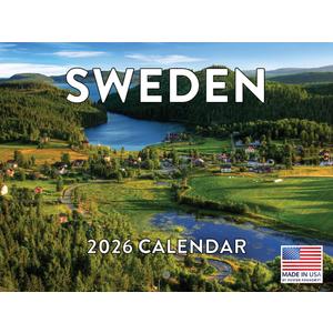 Sweden Calendar 2026 Monthly Wall Calender 12 Month | American Made In The USA