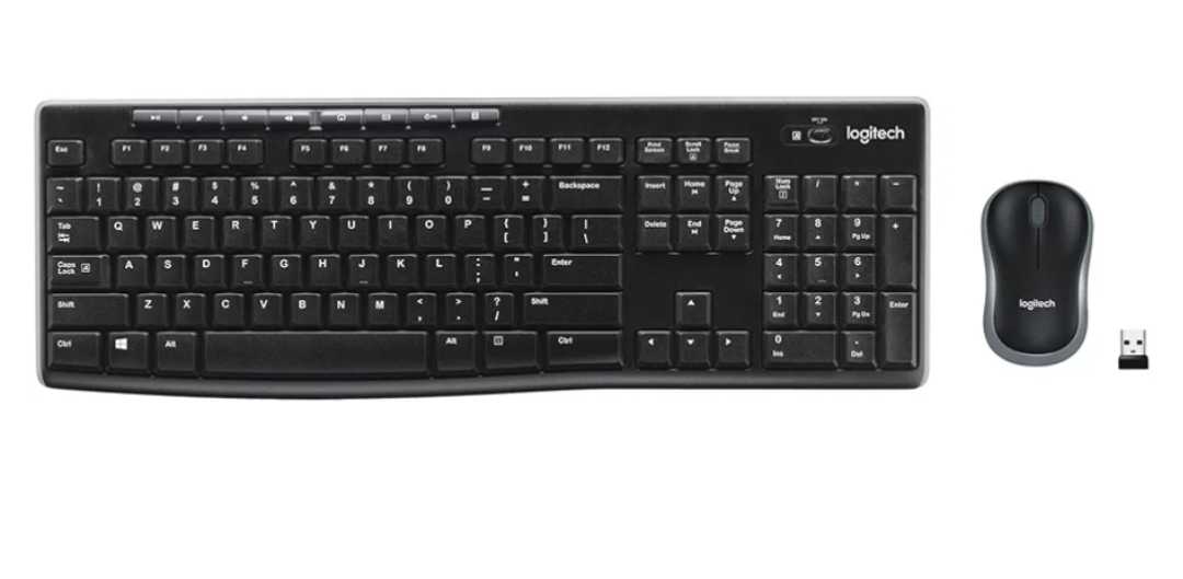 Logitech MK270 Wireless Keyboard and Mouse Combo for Windows, 2.4 GHz
