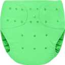 Littleforbig Washable Adjustable Reusable Waterproof Primary Comfort Cloth Adult Diaper Wrap Cover One Size Green