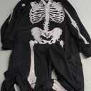 Spooktacular Creations Halloween Skeleton Costume, Adult Skeleton Costume Hooded Jumpsuit, Zipup Jumpsuit for Adult Women Halloween Cosplay Themed Parties, XS