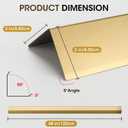 Stainless Steel Wall Corner Guards, 2 x 2 x 48 inches (Golden 10 Pcs Pack). Made of 304 Steel, These 90-Degree Angle Metal Corner Protectors are Designed for Wall Protection and Decoration