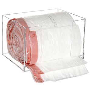 Extra Large Trash Bag Dispenser Roll Holder, Wall Mount Acrylic Garbage Bag Dispenser Roll Holder for Kitchen Cabinet, Trash Waste Bin Liners Organizer Under Sink, Clear