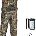 TIDEWE Chest Waders with Boot Hanger, Hunting Waders for Men Next Camo Evo with 600G Insulation, Waterproof Cleated Neoprene Bootfoot Wader, Insulated Hunting & Fishing Waders (Size 11)