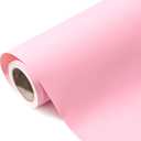 WRAPAHOLIC Kraft Pink Wrapping Paper Roll - Mini Roll - 17 Inch x 33 Feet - Solid Color Wrapping Paper Perfect for Girls Birthday, Wedding, Baby Shower, Bridal Shower
