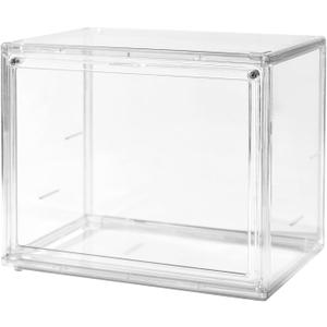 Clear Acrylic Display Case with Magnetic Attraction Lid, Dustproof Book & Cosmetic Display Cases, Large Figures Collectibles Showcase, Shoe Box, Bag Organizer