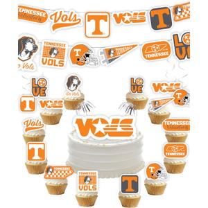 Tennessee Vols Party Supplies for Football, Birthday Gift, Graduation Party Banner and Cake Toppers (42 Pieces) (Tennessee Volunteers)