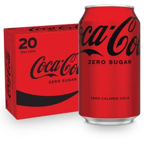 Coke Zero Sugar Diet Soda, 12 Fl Oz (pack of 20), Best Before: AUG/11/25