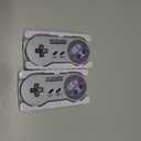 ZAMPAM 2 Pack 2.4GHz Wireless USB Controller Compatible with SNES Games & Nintendo Switch, Retro USB Gamepad for Windows PC, Mac, Linux, Raspberry Pi, RetroPie  Classic Design, Plug & Play