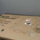 HOPERAN Dual-Sided Heated Stadium Seats for Bleachers with Back Support, 3 Levels Heating Bleacher Seats with Backs and Cushion Wide, 5 Pockets Portable Stadium Chair for Outdoor Sports (Orange)