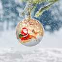 8 x Christmas Decoration Hanging Ornaments, Crystal Ornaments for Christmas Tree, 2024 Christmas Ornaments for Hanging to Decorate Office, Christmas Party, Classroom, Shop, Restaurant, Fireplace(Santa)