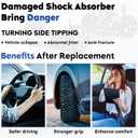 Front Complete Struts Assembly w/Coil Spring Fit for Dodge Journey 3.5L/3.6L V6 Engine (Exc. 4CYL Engine) 2009-2019, Shock Absorber Replace for 172509 172510