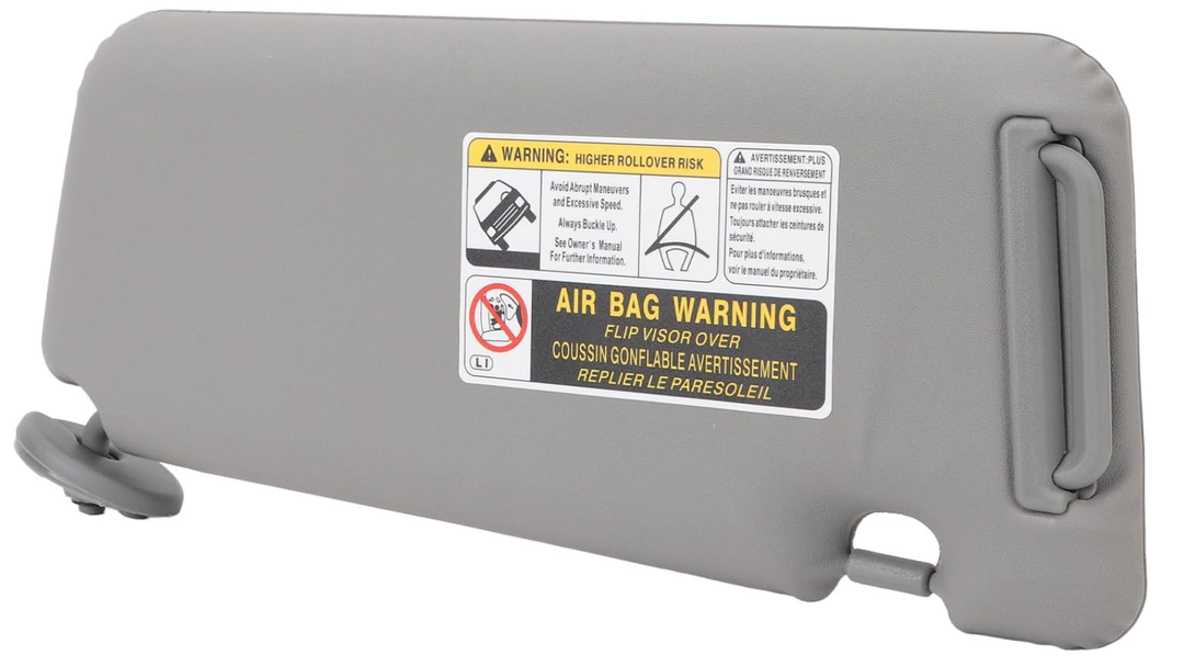 Left Driver Side Sun Visor, Sunvisor Replaces Sun Shielding with Mirror, Eyes Protective, Compatible with 2004 to 2005, OEM 74320 42420 B0, 7432042420B0, Gray