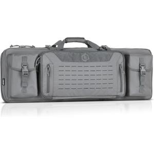 Savior Equipment Urban Warfare Tactical Double Long Gun Bag Case Backpack w/Pistol Handgun, 36" x 12" Double Rifle Case