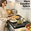 Gaialoop Noodle Board Stove Cover for Glass Electric Stovetop with Handles, 29.5"L x 22.1"W
