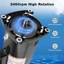 USQ1202 2HP Pool Pump Motor 48Y Frame, 230V, 3450 RPM Compatible with A.O. Smith Century Pool Pump Motors with Square Flange for Various Above Ground and Underground Swimming Pools