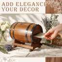 AceOrbit Wooden Wedding Card Box with Slot for Reception 10.5inch Wedding Whiskey Barrel with Base Rustic Money Envelope Gift Card Boxes Holder for Bridal Shower Birthday Graduation Decor