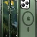 Magnetic for iPhone 15 Pro Case, [Compatible with MagSafe][Military Grade Drop Protection][Heavy Duty Protection][Non-Slip][Shockproof] 2-Layer Durable Bumper Phone Case 6.1''-Army Green