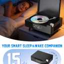 CD Player Portable with Bluetooth for Home Desktop, Dual Stereo Speakers, FM Radio, 3600Mah Battery, Remote Control & LED Display, MP3/WAV Retro Disc Player, Nostalgic Decor Gift, Support USB/AUX
