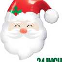 2 x Beaumode 18inch Valentines Day Heart Balloon Set 25pcs Metallic Mylar Balloons for Galentines Day Bachelorette Engagement Birthday Proposal Photo Backdrops Party Decorations (Christmas)