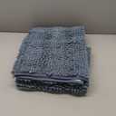 OLANLY Thick Bathroom Runner Rugs 44x24, Extra Absorbent Chenille Striped Bath Rugs, Rubber Backing, Machine Wash Dry, Long Bath Mats for Bathroom, Tub and Shower, Home Decor Accessories, Airy Blue