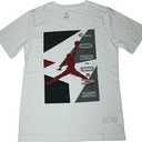 Jordan AJ Block T-Shirt white/gym red/dark green M