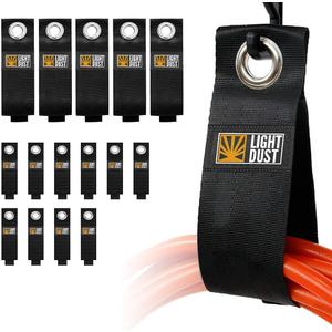 15PCS Heavy Duty Storage Straps - Garage Organization Tool Organizers and Fastening Straps - Cord Wrap Keeper, Cable Straps for Cords, Hoses, Rope, RV, Boat, and Garage Storage