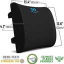 Everlasting Comfort Lumbar Support Pillow & Wheelchair Cushion Bundle - Office Chair Back Support Improves Posture, Eases Back Pain - Ventilated Gel Seat Cushion for Chair, Seniors, & Adults