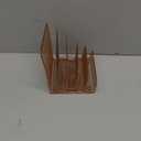 Mail Organizer Countertop with 5 Slot, Metal Mail Holder for Desk, File Holder Letter Sorter for Envelope, Bill and Document (Rose Gold)