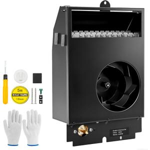 Replacement c-adet Com-Pak Electric Wall Heaters Assembly for CS152 Models, with Built in Thermostat, Compatible with CS152/CSC152TW/TA/W/A-240/208 Volt Electric Heater Insert, 1500/1125 Watt, Black