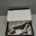 mysoft Women's Chunky Low Heels Open Toe Block Heeled Dress Ankle Strap Pump Wedding Sandals (8.5)