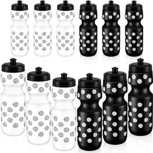 24 Pcs Water Bottle Bulk Reusable Sports Squeeze Water Bottles Ball Cup Accessories for Sports Party Favors Team Gifts Players for Gym Most Bike Cage (Volleyball)