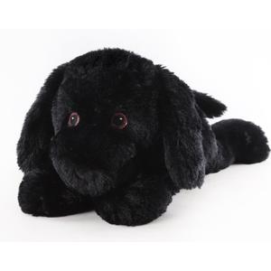 Black Lab Dog Stuffed Animal, Microwavable Heating Pads for Period Cramps & Pain Stress Relief, Moist Heat Puppy for Anxiety, Bedtime, Cuddle & Companion, Warm Kawaii Plushies