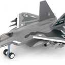 Fighter Airplane F22 Toy Model, Military Die-cast Alloy Pull Back Airplane Toy for Kids Adults, Aircraft Display & Collection, Gift Black