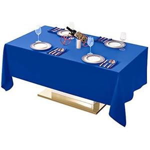 Surmente Blue Tablecloth 60 x 102-inch Rectangular Polyester Table Cloth for Weddings, Banquets, or Restaurants