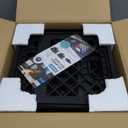 CleverMade Collapsible Milk Crate 25L (6.6 Gal) 3 Pack, 50 lb Capacity Heavy Duty Folding Crate  Stackable Storage Crates with File Rails, Plastic Collapsible Crates - Obsidian