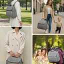 Awanhe Diaper Bag Backpack, Baby Bag with Changing Pad, Travel Waterproof Diaper Bag Tote, Newborn Essentials Must Haves, Luxury baby shower gifts for boys & Girls, Grey