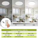 2PACK Flush Mount LED Ceiling Light Fixture White, 12Inch 28Watt, Dimmable & 3000K-4500K-6000K 3 Color Selectable Ceiling Lamp 3200LM Low Profile Ceiling Light for Kitchen Bedroom Hallway Porch