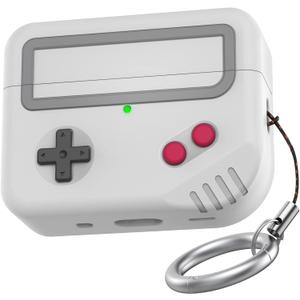 Silicone Airpods Pro 2 Case Protective Covers Skin Game-Machine Design for Airpods Pro 2022 [Support Wireless Charging] Compatible with Apple Airpods Pro 2nd Generation | Silicone, Skin, Game-Machine Design, Airpods Pro 2022 (Light Grey)